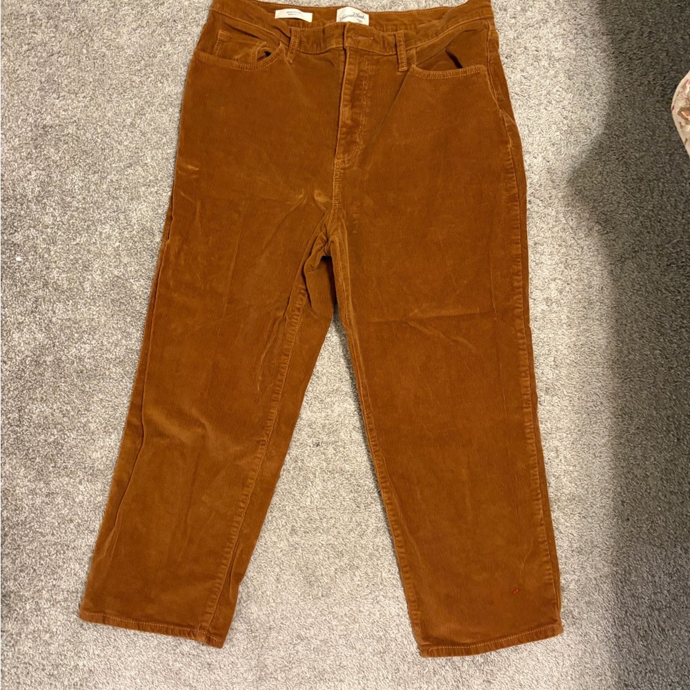 Universal Thread Corduroy Straight-Leg Pants in Rust